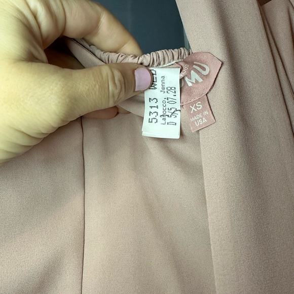 Show Me Your MuMu Claire midi dress in neutral mauve chiffon - worn once - Picture 5 of 8